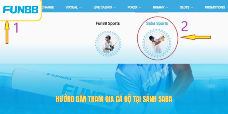 Hướng dẫn tham gia cá độ tại sảnh SABA